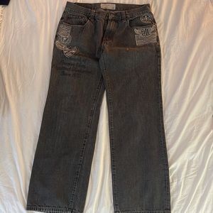 Mens Ecko Black Graphic Jeans